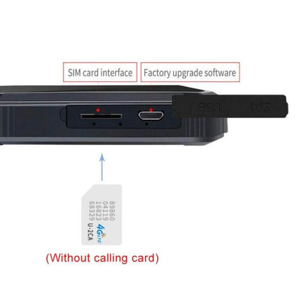 TK300 GPS Tracker for Vehicle Location and Security Monitoring showing SIM card interface and factory upgrade software port