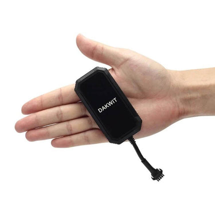 TK300 GPS Tracker for Vehicle Location and Security Monitoring handheld device in palm showing compact AGPS tracker for real-time vehicle security