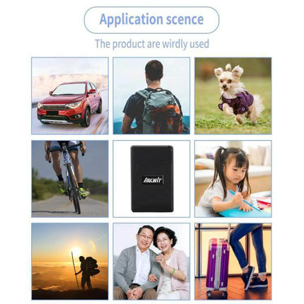 Strong Magnetic GPS Tracker for Real-Time Vehicle Monitoring shown with vehicle, pet, cycling, travel, and family use cases