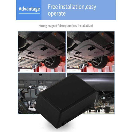 Strong Magnetic GPS Tracker for Real-Time Vehicle Monitoring - black magnetic GPS tracker attached under vehicle for easy free installation
