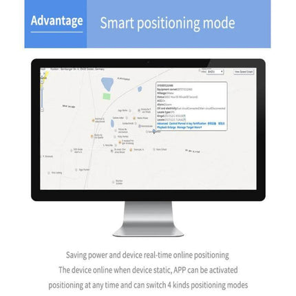 Strong Magnetic GPS Tracker for Real-Time Vehicle Monitoring on desktop map showing real-time vehicle positioning and alerts
