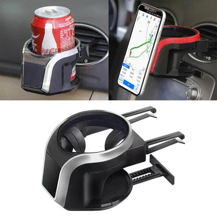 2-in-1 Magnetic Car Air Vent Holder for Phone and Cup securely mounts phone and cup in car vent to reduce distractions