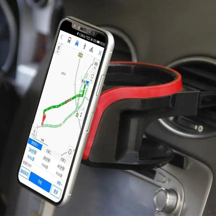 2-in-1 Magnetic Car Air Vent Holder for Phone and Cup | Syndmart