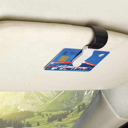 Car Glasses Mount Holder with Card and Bill Storage