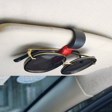 Car Glasses Mount Holder with Card and Bill Storage