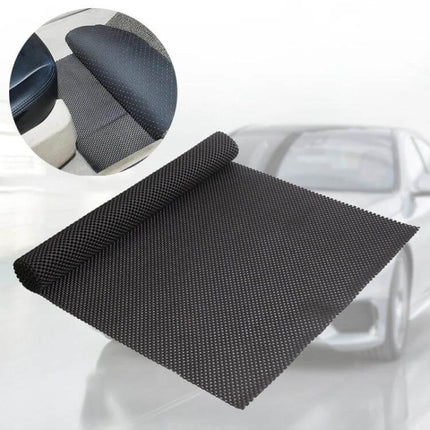 Versatile Car Anti-Slip Mat, 150x50cm for Securing Trunk Items — black PVC foam non-slip trunk liner roll for luggage and dashboard fit