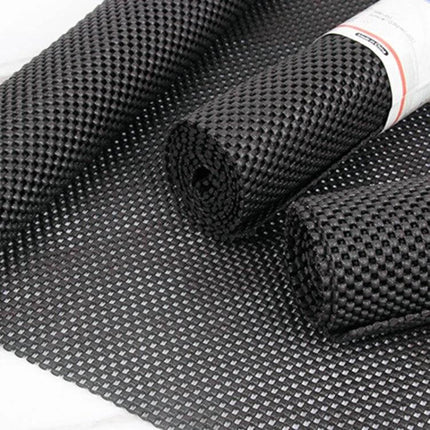 Versatile Car Anti-Slip Mat, 150x50cm for Securing Trunk Items — black PVC foam non-slip roll for trunk, dashboard and home surfaces
