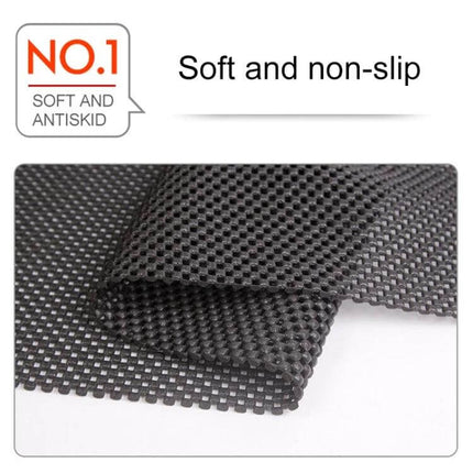 Versatile Car Anti-Slip Mat, 150x50cm for Securing Trunk Items – black PVC foam non-slip textured mat close-up