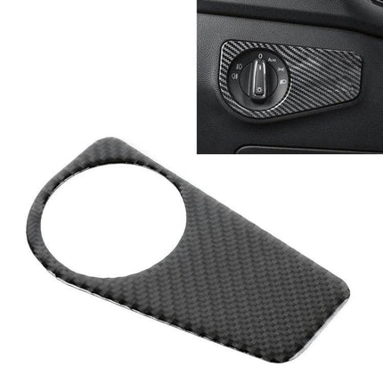 Carbon Fiber Headlight Switch Decorative Sticker for Volkswagen Tiguan L — carbon fiber dashboard trim around headlight knob