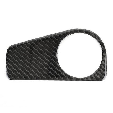 Carbon Fiber Headlight Switch Decorative Sticker for Volkswagen Tiguan L — black carbon fiber texture dashboard trim
