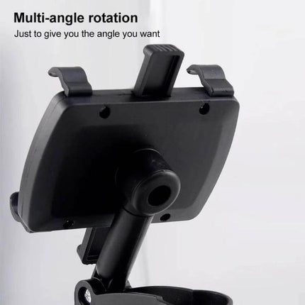 Universal Car Dashboard Mobile Phone Holder with Adjustable Angle - black multi-angle rotating dashboard mount for hands-free navigation and calls
