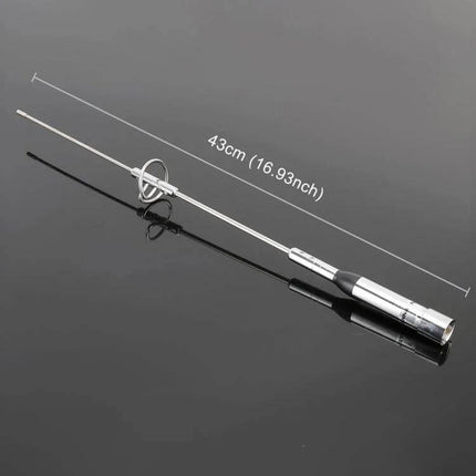 Dual Segment UV Car Radio Antenna for Vehicle Reception stainless steel 43cm whip antenna for 144/430MHz improved signal
