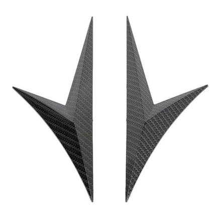 Carbon Fiber Decorative Sticker for Honda 10th Generation Civic Fenders - pair of black carbon fiber-look fender accents
