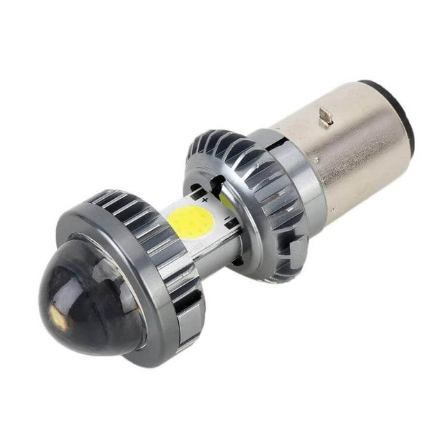White LED Headlight for Motorcycles with Everyday Riding Illumination - compact energy-efficient motorcycle LED bulb