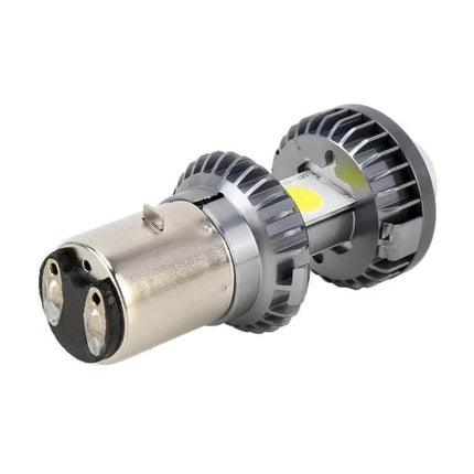 White LED Headlight for Motorcycles with Everyday Riding Illumination - compact energy-efficient motorcycle bulb