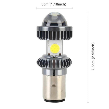 White LED Headlight for Motorcycles with Everyday Riding Illumination - compact energy-efficient motorcycle LED bulb