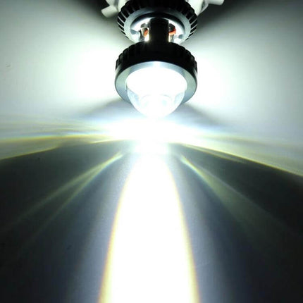 White LED Headlight for Motorcycles with Everyday Riding Illumination - energy-efficient bright white beam for improved road visibility