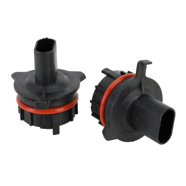 H7 Headlight Bulb Base Retainer Holder Adapter for BMW Cars - high-heat plastic H7 base adapter with locking ring for LED upgrades