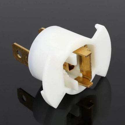 1 Pair Tail Lamp Holder for Honda Odyssey Replacement white plastic H1 bulb adapter showing metal contacts
