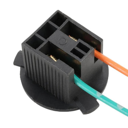 H7 Tail Lamp Holder For Hyundai Santa Fe Easy Bulb Replacement - black H7 socket adapter with orange and green wires, secure fit for LED upgrades