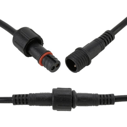 2 Pack LED Turn Signal Light Decoder With Dual Resistance black weatherproof plug-and-play cable connectors for 12V LED turn signal installation