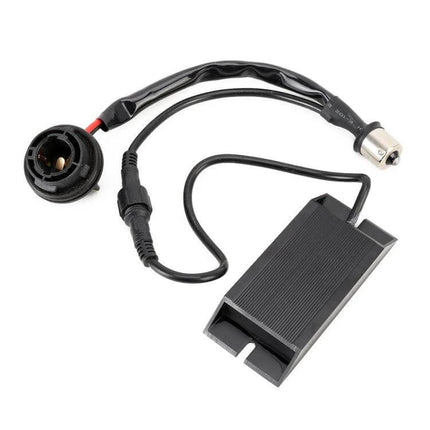 2 Pack LED Turn Signal Light Decoder With Dual Resistance, black plug-and-play 12V decoder for LED turn signals and brake lights
