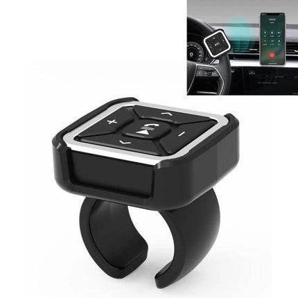 Car Bluetooth Hands Free Controller For Calls And Music - compact ring-mount remote for car, bike, motorcycle and ski use, call/music control without touching phone