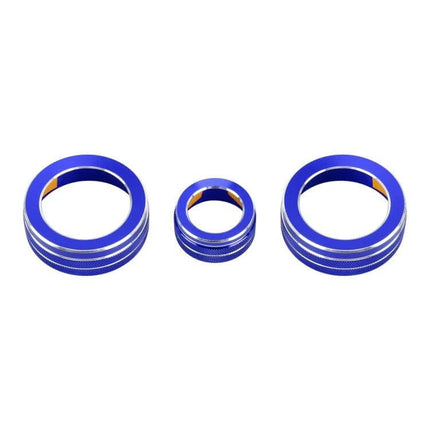 Metal Air Conditioner Knob Set for Honda CR-V 2017 - blue anodized metal temperature control knobs replacement set