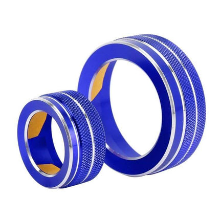 Metal Air Conditioner Knob Set for Honda CR-V 2017 blue metal replacement knobs with knurled grip and silver trim