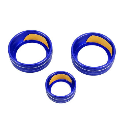 Metal Air Conditioner Knob Set for Honda CR-V 2017 - blue metal replacement knobs set (3 pieces)