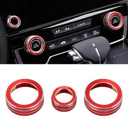 Metal Air Conditioner Knob Set for Honda CR-V 2017 red metal climate control knob trim replacement