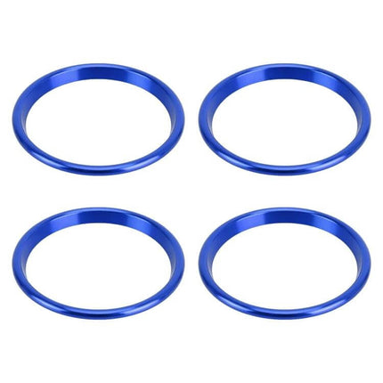 4 Pack Metal Air Outlet Decorative Rings for Audi A3, S3, Q2L - blue metal vent rings set of four for interior trim