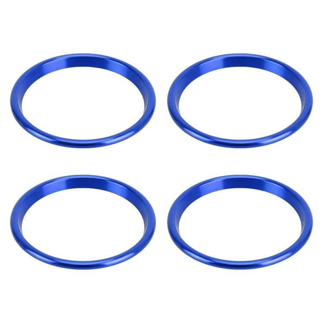 4 Pack Metal Air Outlet Decorative Rings for Audi A3, S3, Q2L - blue metal vent rings set of four for interior trim