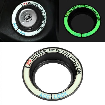 Fluorescent Aluminum Alloy Key Ring for Ford Vehicles