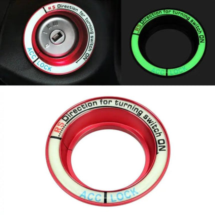 Fluorescent Aluminum Alloy Key Ring for Ford Vehicles