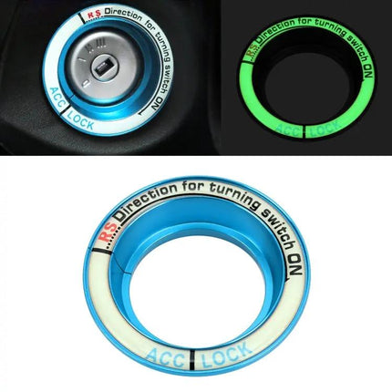 Fluorescent Aluminum Alloy Key Ring for Ford Vehicles