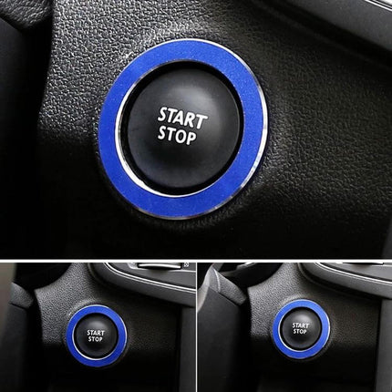 Metal Key Ring for Renault Vehicle Decoration, in Blue or Red - durable metal car key ring accent for Renault keys