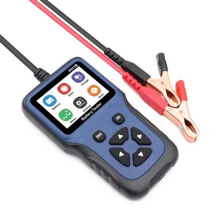 Essential Tool for Routine Car Battery Maintenance Checks - handheld 12V lead-acid battery tester with clamps for quick voltage and health checks