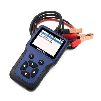 Essential Tool for Routine Car Battery Maintenance Checks - handheld 12V battery tester with clamps for voltage, impedance and cold start checks