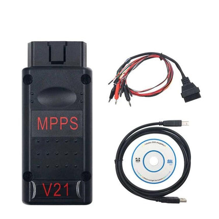 MPPS Diagnostic Tool for Routine Vehicle Maintenance Checks compact OBD2 ECU reader with cables and USB cable