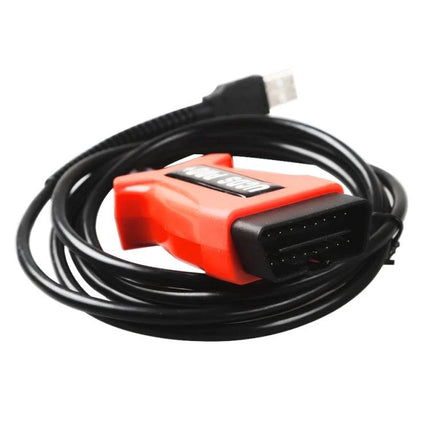 UCDS Tool for Everyday Vehicle Maintenance Checks - red OBD2 USB-serial diagnostic cable for Ford Focus and Kuga basic home checks