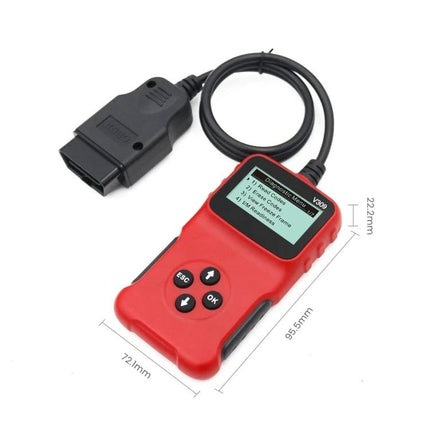 Car Diagnostic Tool for Daily Vehicle Health Checks - red OBD2 scanner with display and cable for daily error code checks