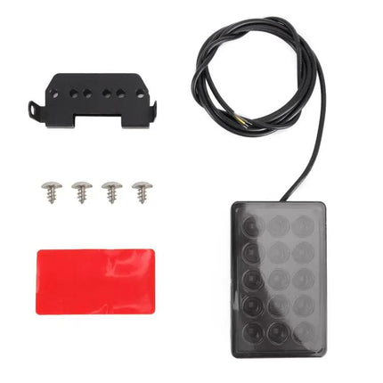Red Square Car Brake and Reversing Light for Day and Night