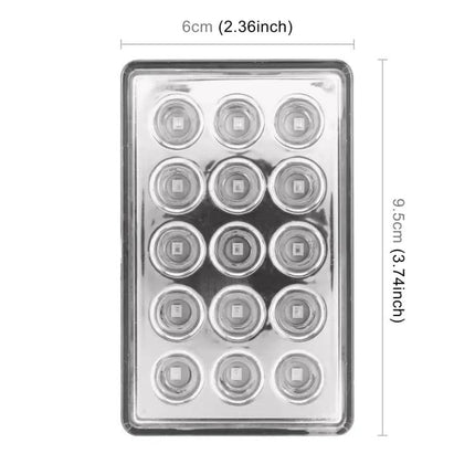 Red Square Car Brake and Reversing Light for Day and Night