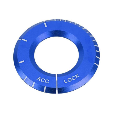 Self-Adhesive Mercedes-Benz Blue Car Decoration Sticker - blue circular ACC LOCK key ring trim decal for Mercedes-Benz ignition
