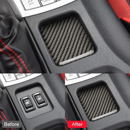 Carbon Fiber Decorative Sticker for Car Seat Panels, Durable Design
