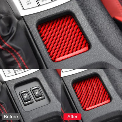 Carbon Fiber Decorative Sticker for Car Seat Panels, Durable Design