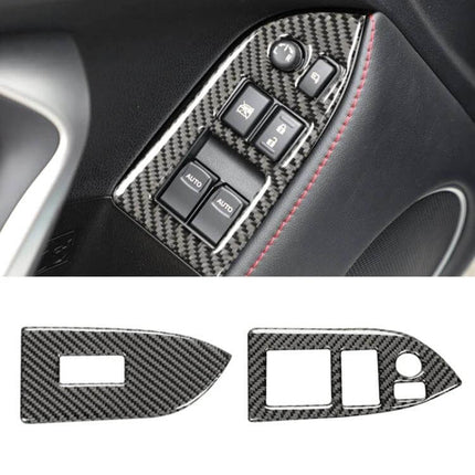 Carbon Fiber Decorative Sticker for Subaru BRZ and Toyota 86 2013-2017 - interior door switch panel carbon fiber trim