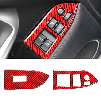Carbon Fiber Decorative Sticker for Subaru BRZ and Toyota 86 2013-2017 on red carbon fiber door switch panel
