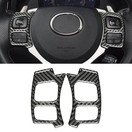 Carbon Fiber Decorative Sticker for Lexus Steering Wheel, Left Drive - carbon fiber trim pieces for left-drive Lexus steering wheel controls